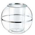 Sphere Double Wall Iceless Wine Cooler w/Chrome Plated Ring